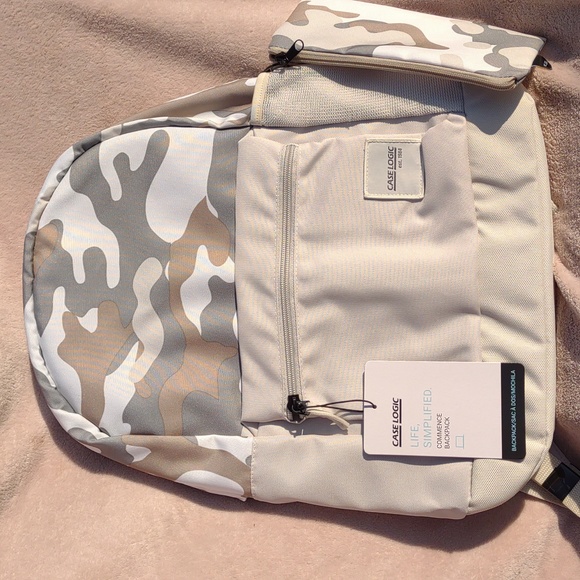 ๐CASE LOGIC Commence Concrete Camo Backpack w/ Pencil Case - Picture 12 of 16